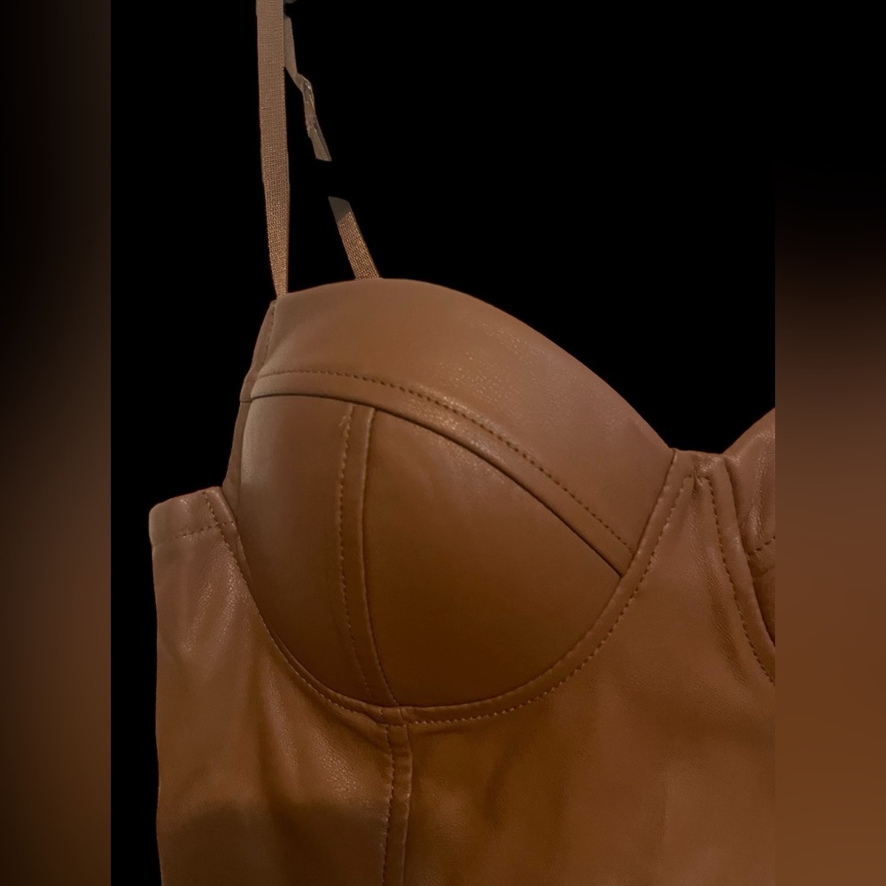 Iris Faux Leather Top - Size S - Picture 4 of 5